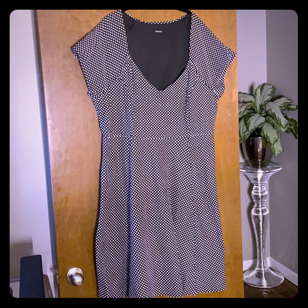 Polka dot swing dress